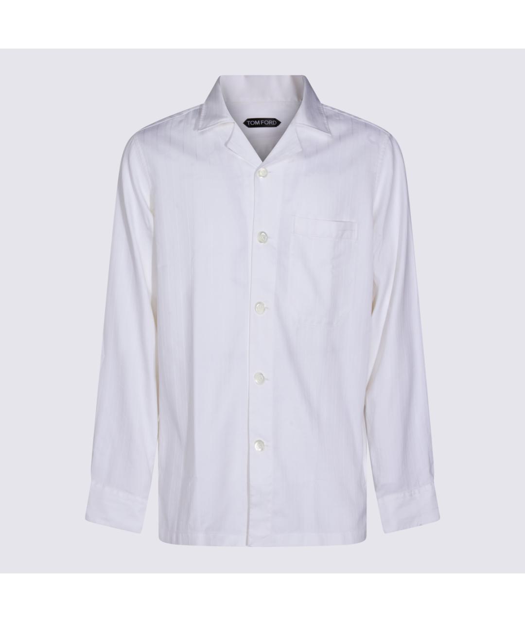 TOM FORD Бежевая хлопковая классическая рубашка, фото 5