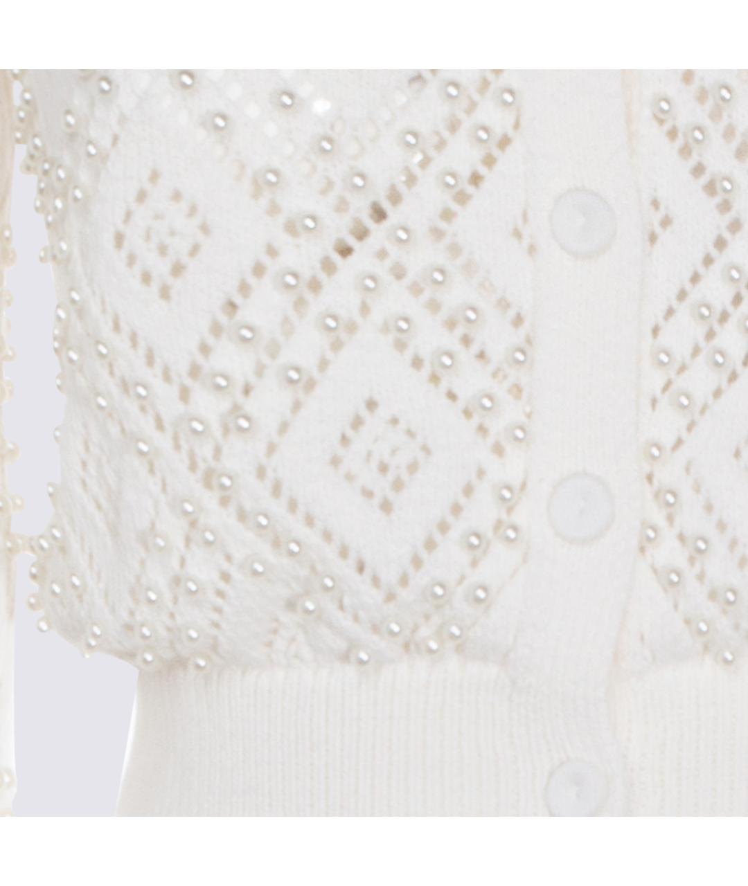 TWIN-SET Белый хлопковый джемпер / свитер, фото 3