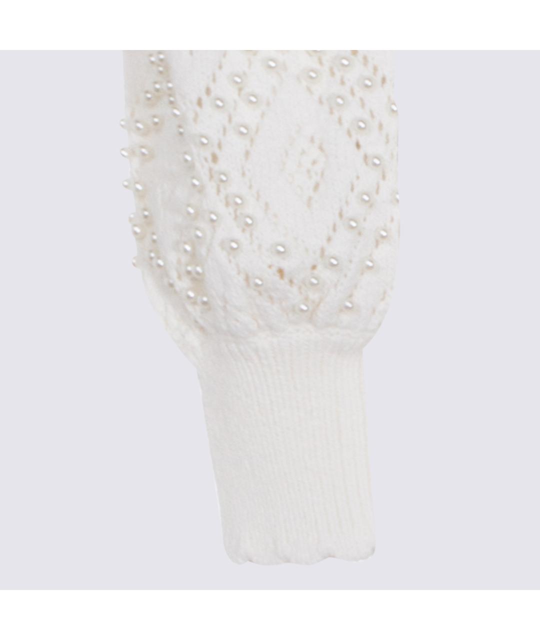 TWIN-SET Белый хлопковый джемпер / свитер, фото 4