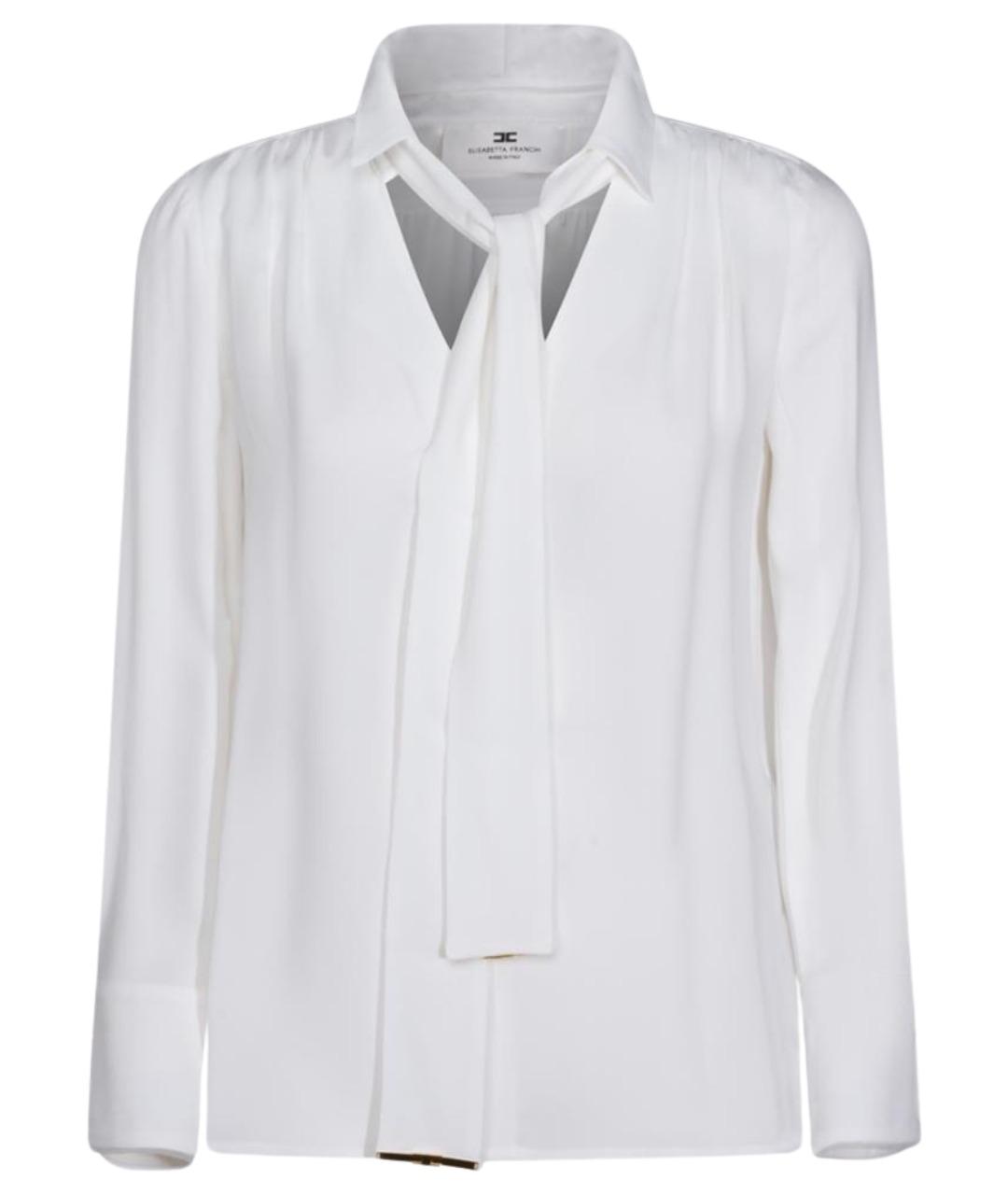 ELISABETTA FRANCHI Белая вискозная рубашка, фото 1