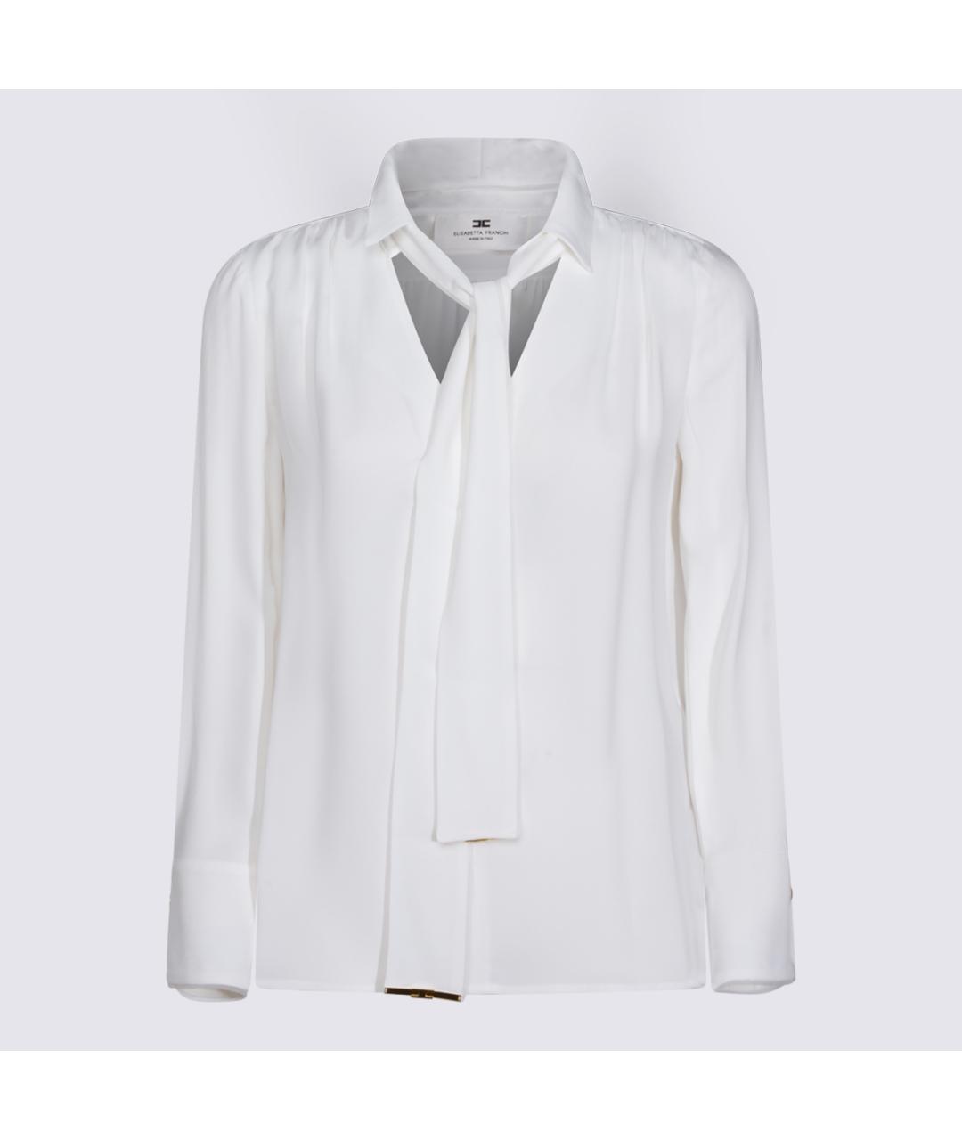 ELISABETTA FRANCHI Белая вискозная рубашка, фото 5