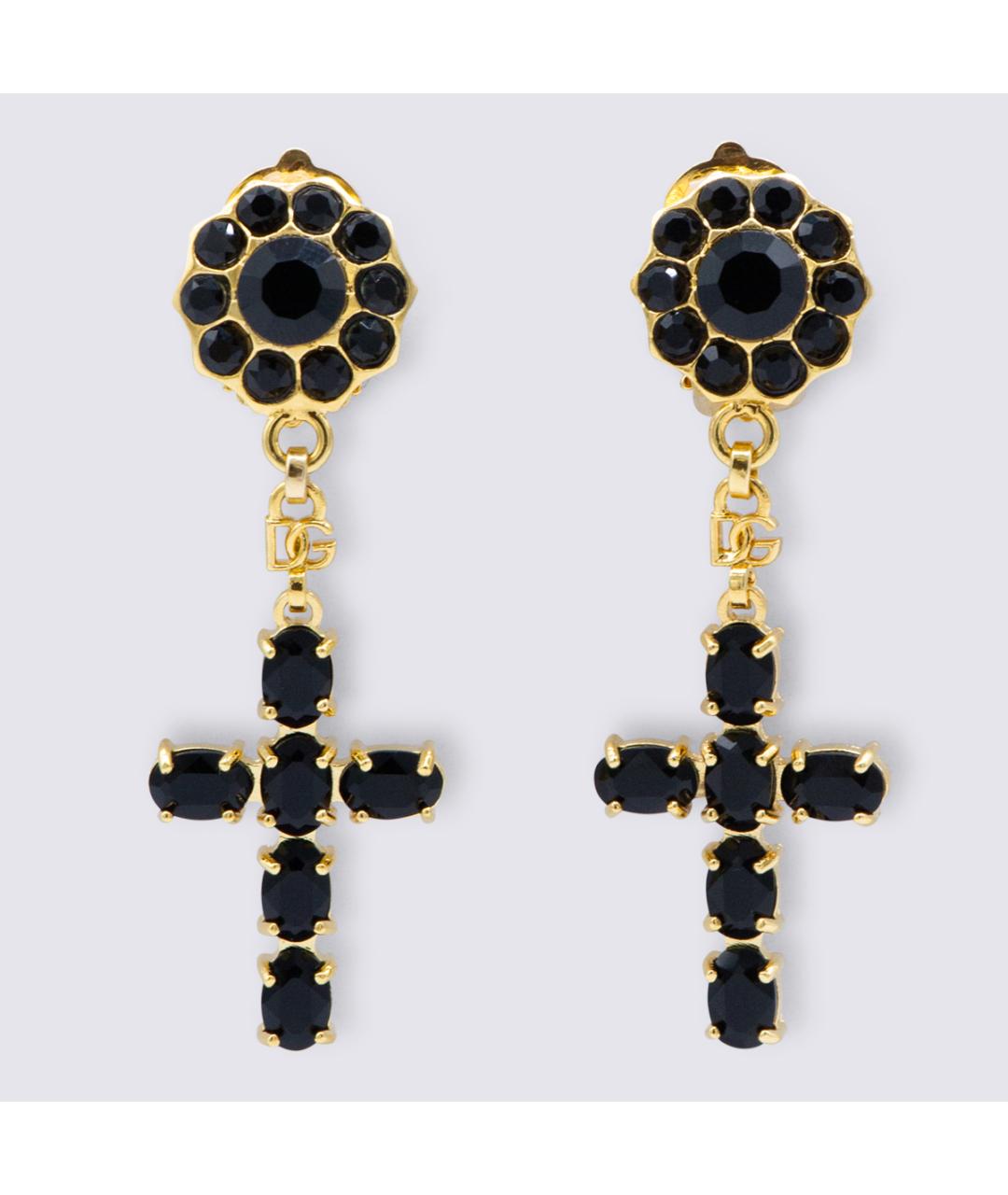 DOLCE&GABBANA Золотые металлические серьги, фото 3