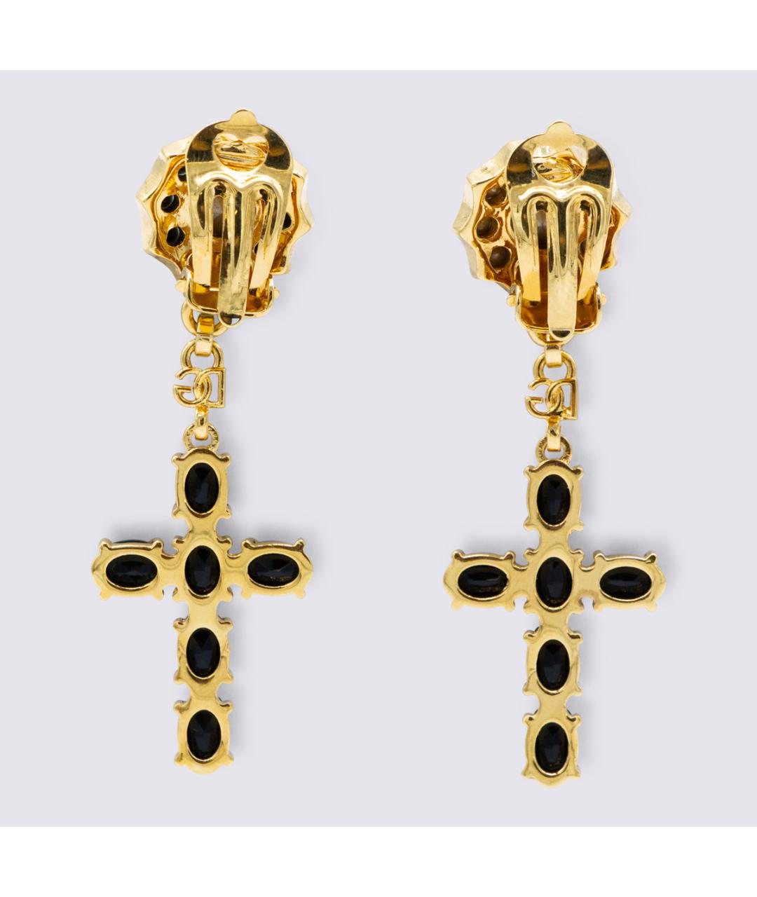 DOLCE&GABBANA Золотые металлические серьги, фото 2