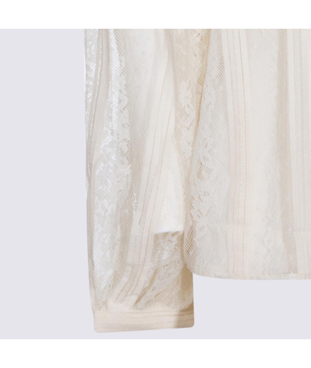 TWIN-SET Бежевая полиамидовая рубашка, фото 4