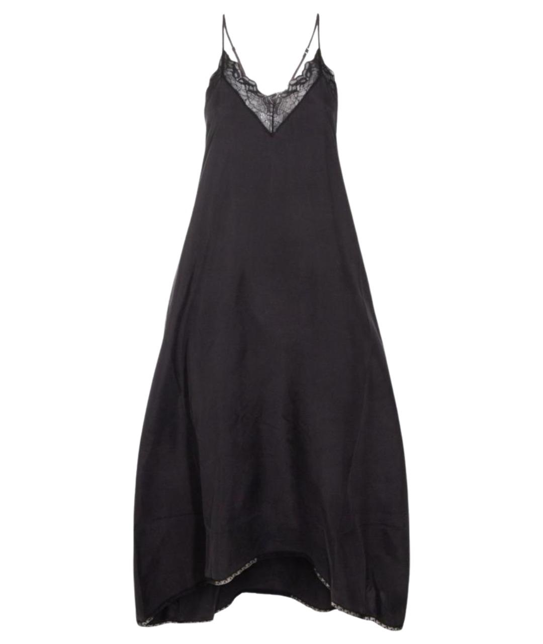 ZADIG & VOLTAIRE Черное шелковое платье, фото 1