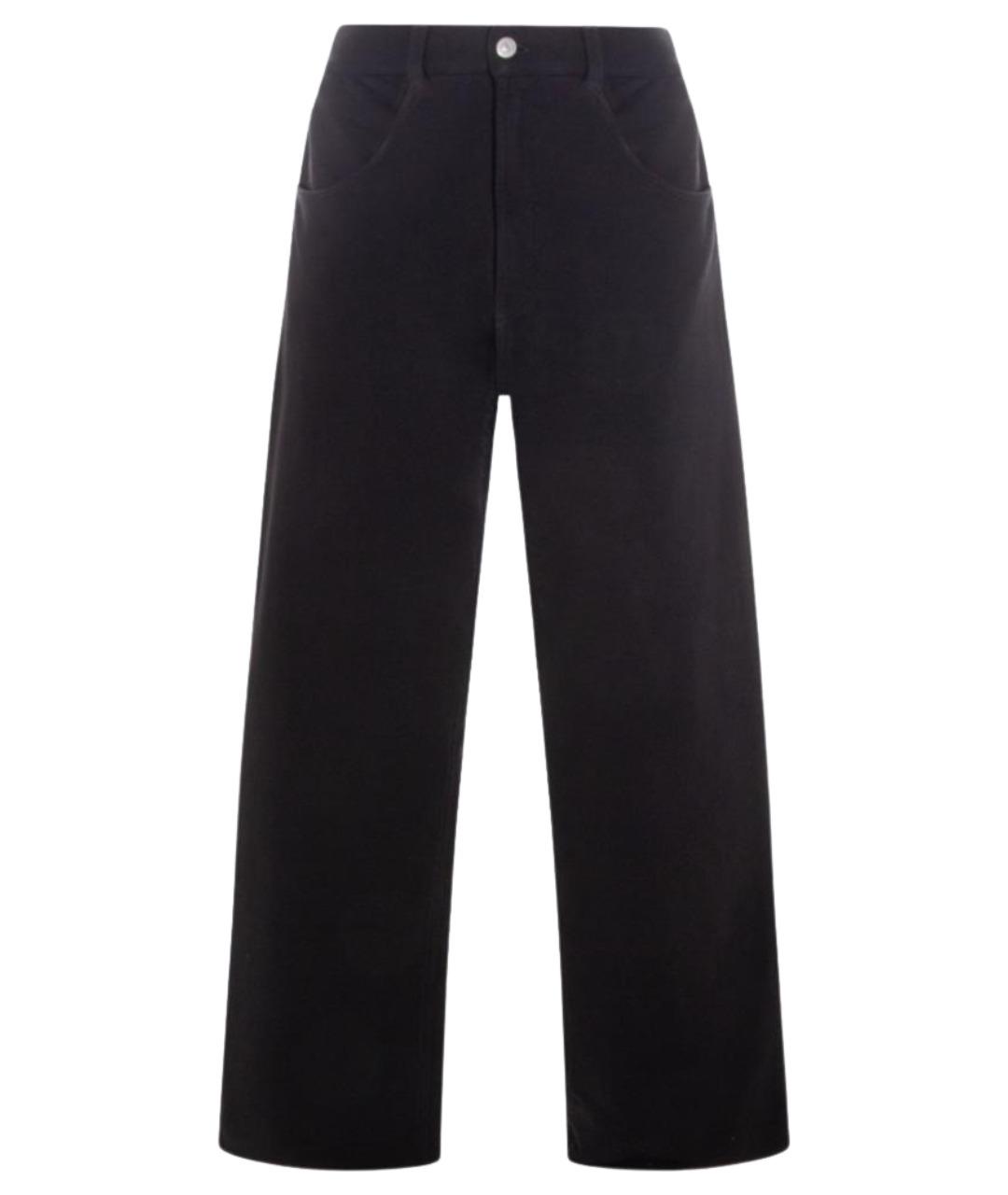 MM6 MAISON MARGIELA Черные хлопковые джинсы клеш, фото 1