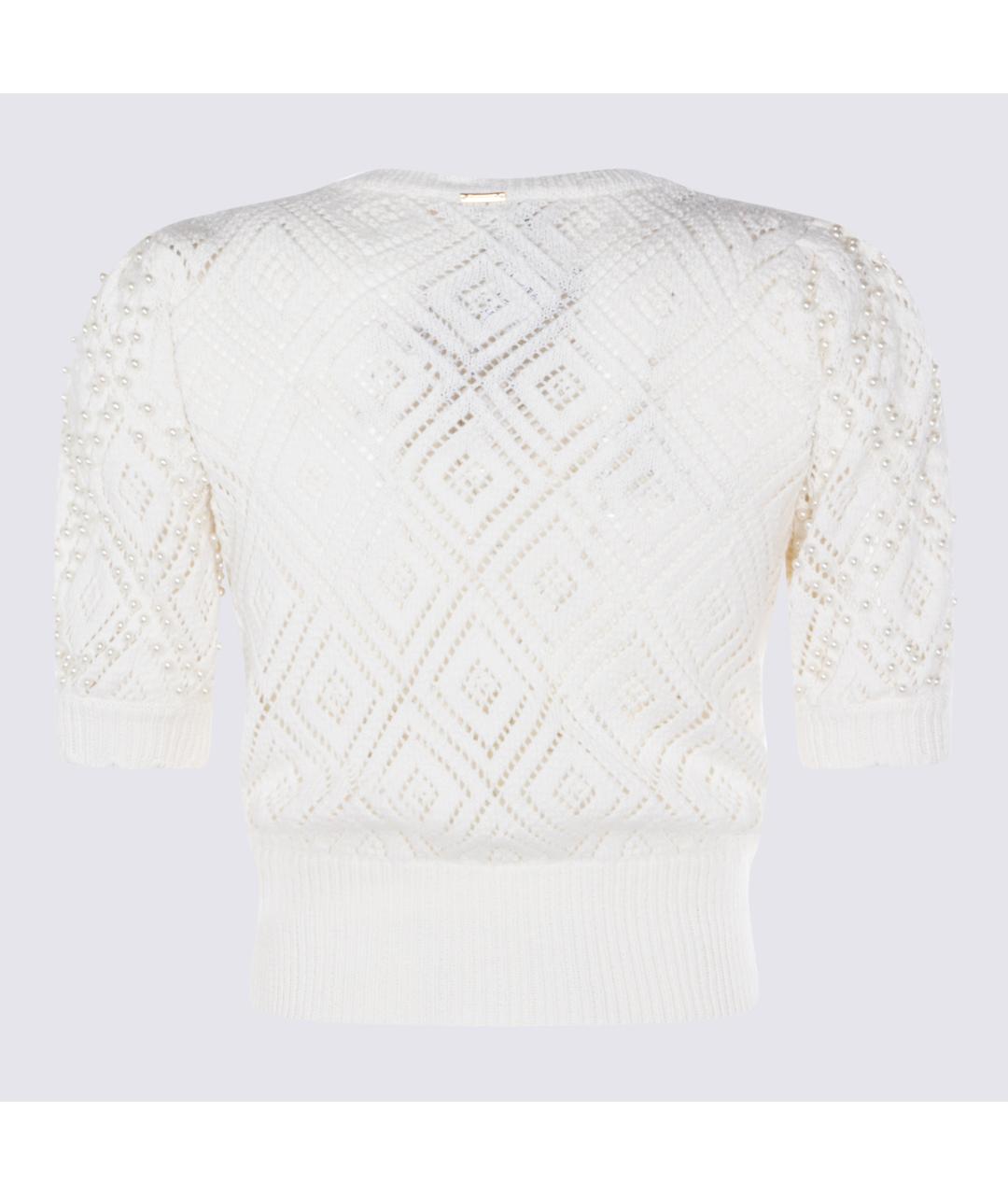 TWIN-SET Белый хлопковый джемпер / свитер, фото 2