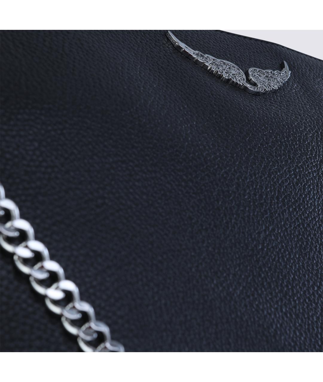 ZADIG & VOLTAIRE Черная кожаная сумка через плечо, фото 4