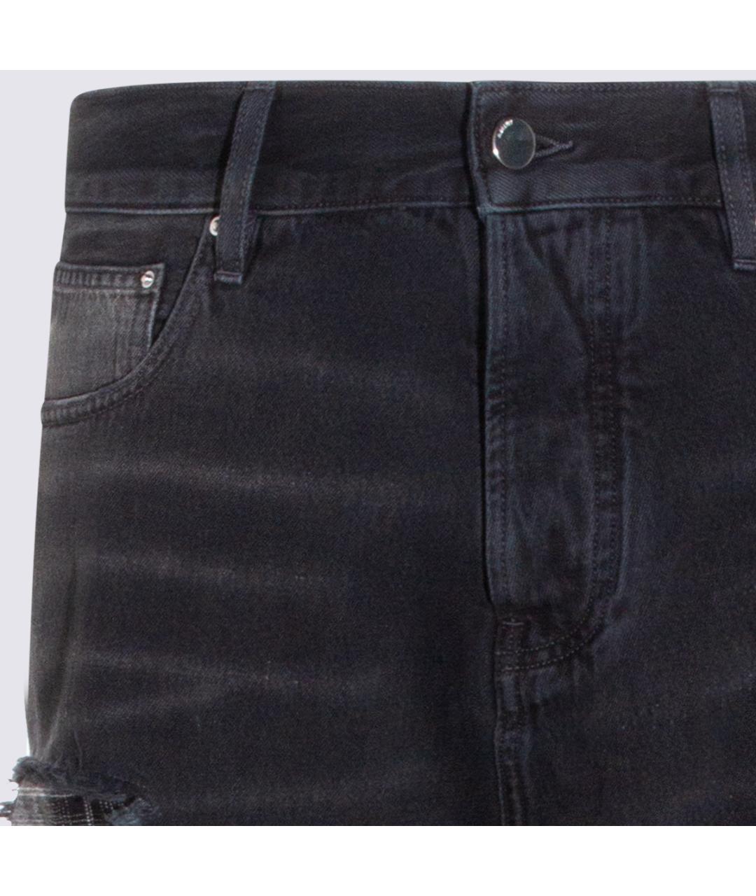 AMIRI Черные хлопковые прямые джинсы, фото 4