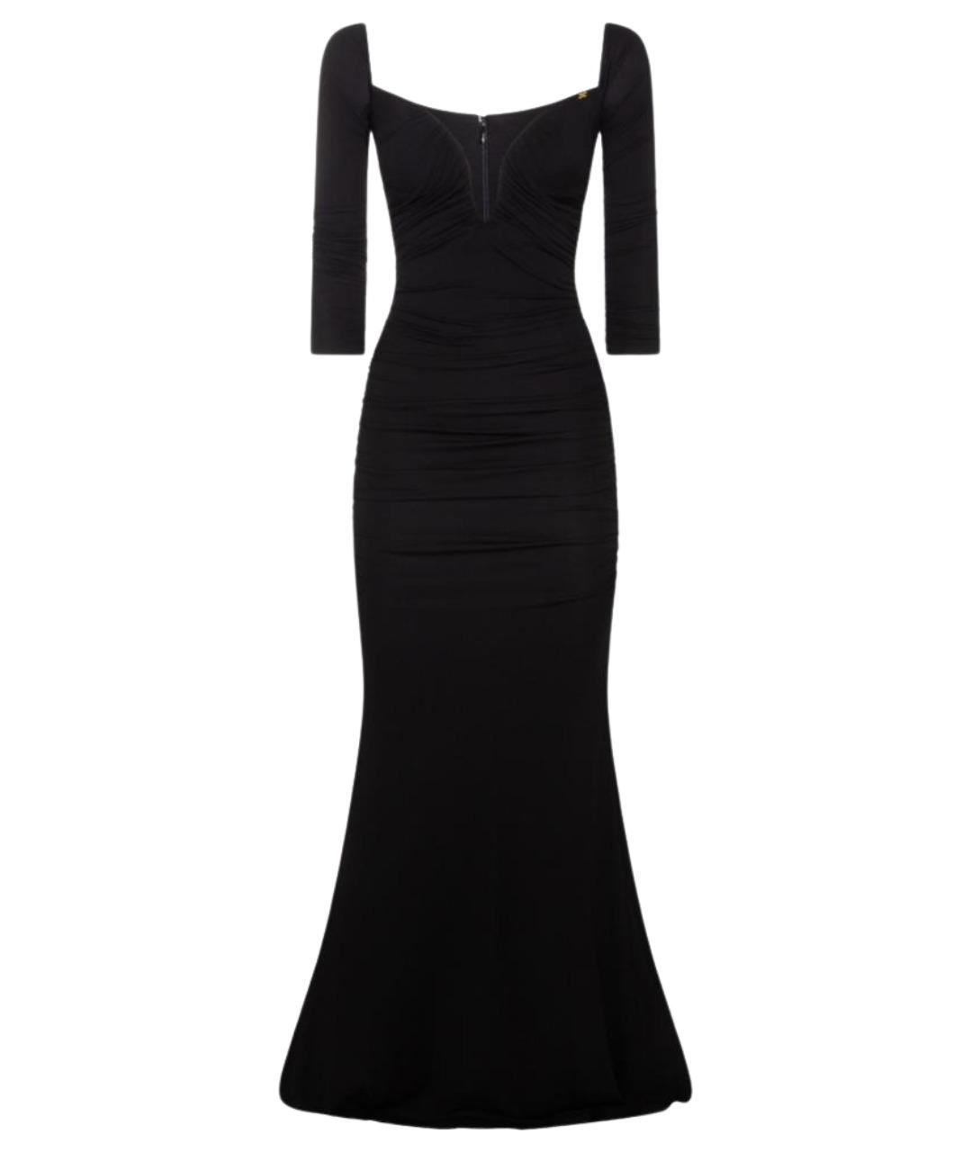 ELISABETTA FRANCHI Черное вискозное платье, фото 1