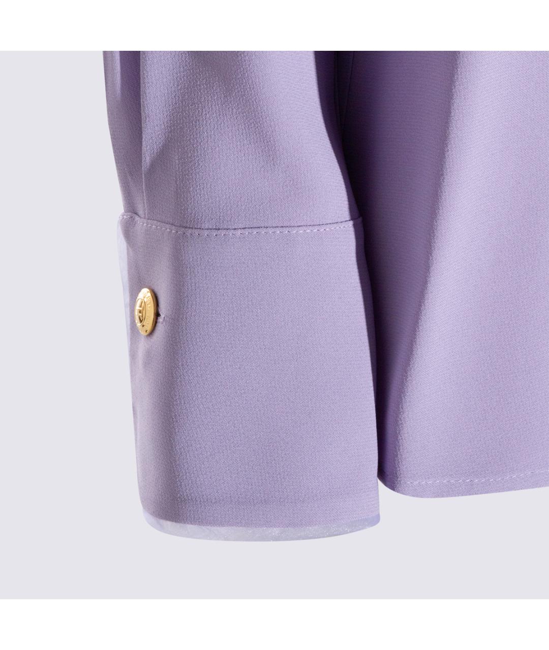 ELISABETTA FRANCHI Фиолетовая вискозная рубашка, фото 4