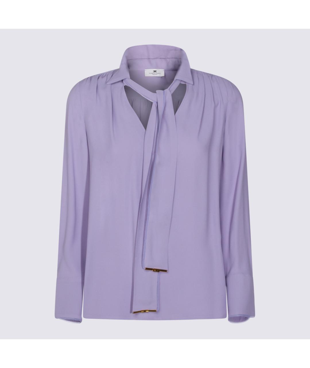 ELISABETTA FRANCHI Фиолетовая вискозная рубашка, фото 5