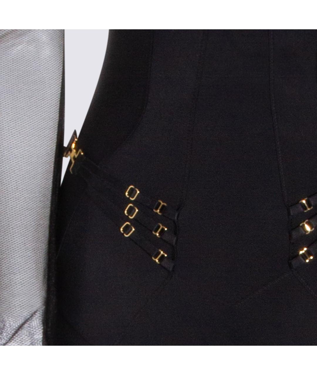 ELISABETTA FRANCHI Черный полиэстеровый комбинезон, фото 3