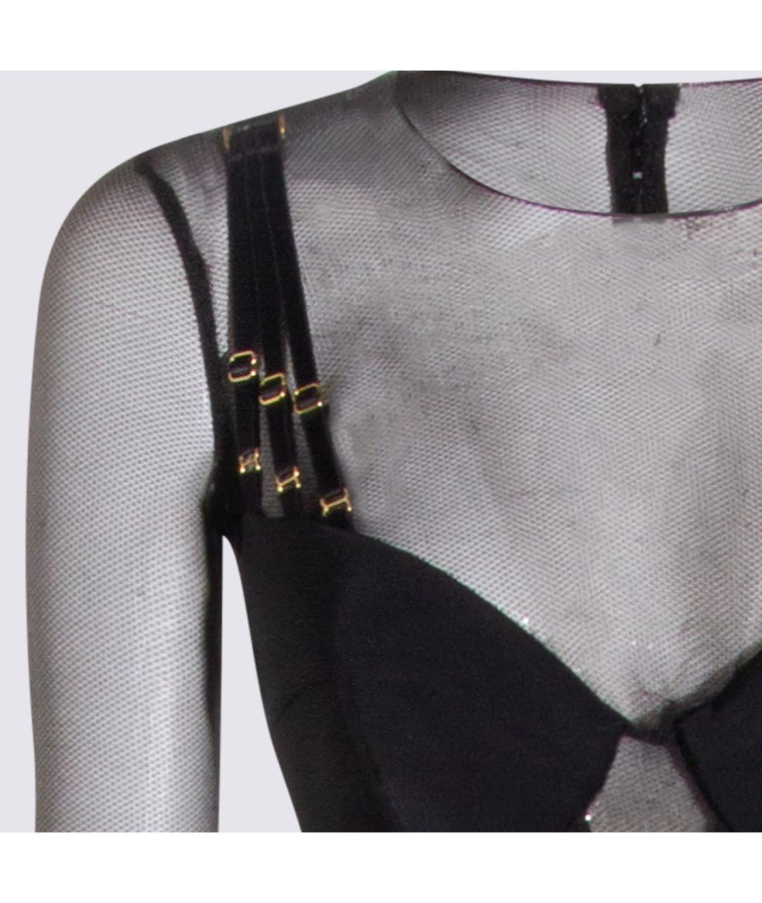 ELISABETTA FRANCHI Черный полиэстеровый комбинезон, фото 4