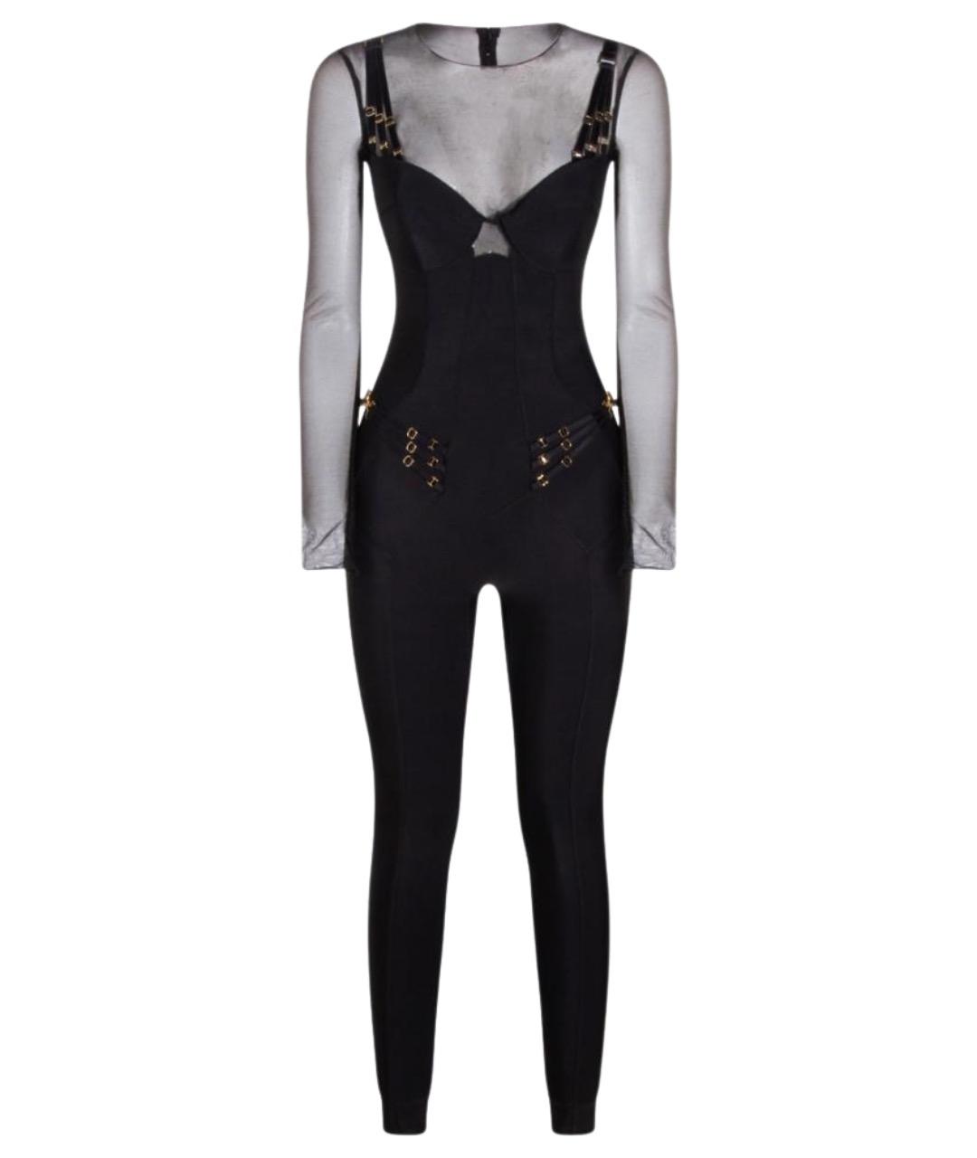 ELISABETTA FRANCHI Черный полиэстеровый комбинезон, фото 1