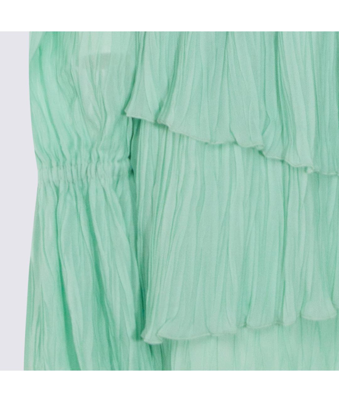 BLUMARINE Зеленые вискозное платье, фото 3