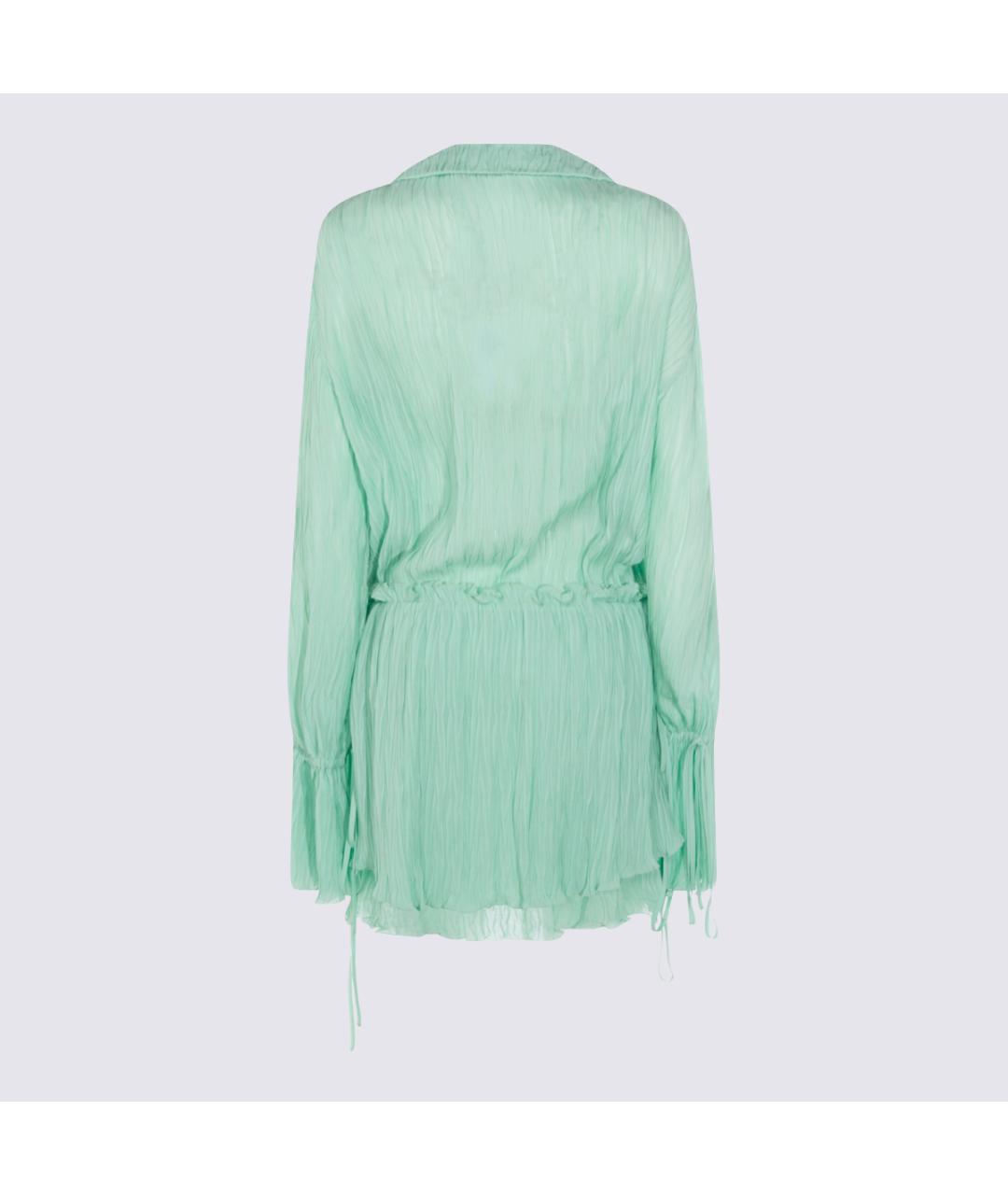 BLUMARINE Зеленые вискозное платье, фото 2