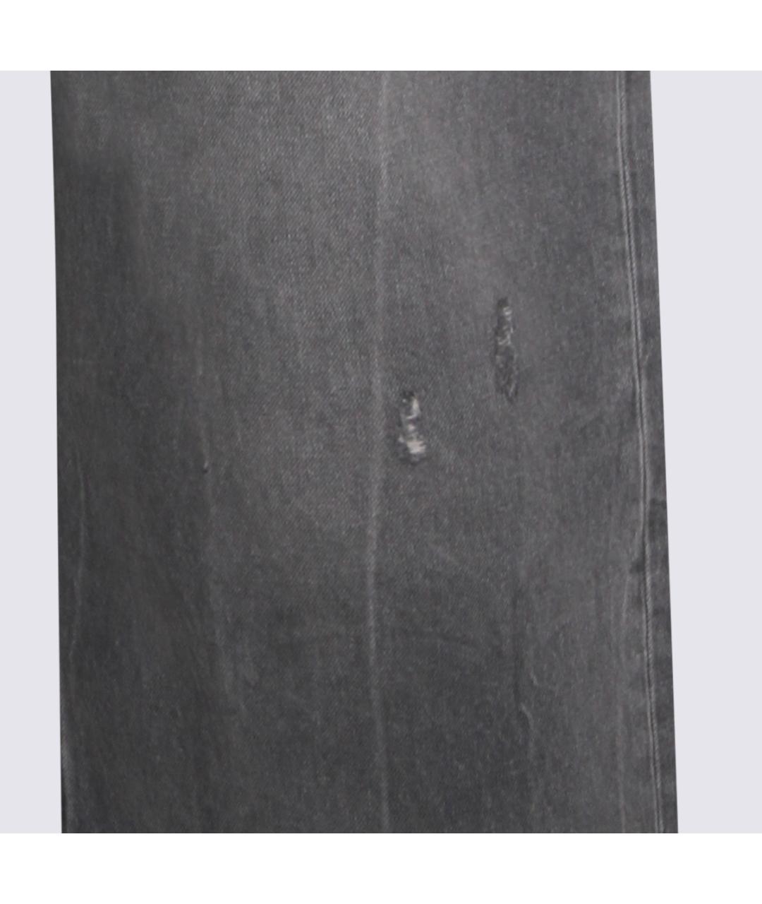 GOLDEN GOOSE DELUXE BRAND Серые хлопковые прямые джинсы, фото 4