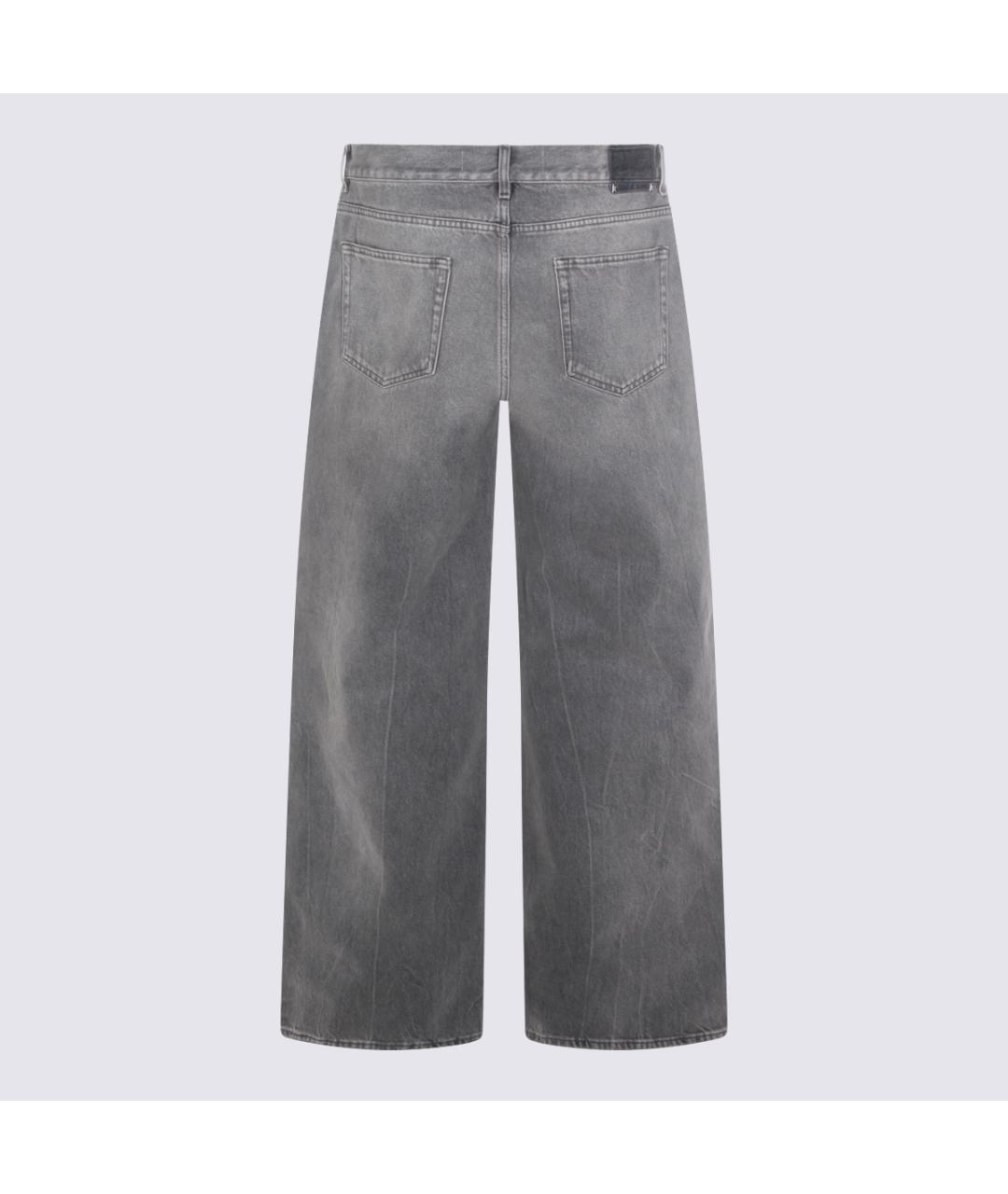 GOLDEN GOOSE DELUXE BRAND Серые хлопковые прямые джинсы, фото 2