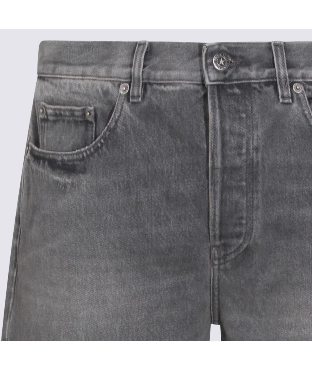 GOLDEN GOOSE DELUXE BRAND Серые хлопковые прямые джинсы, фото 3