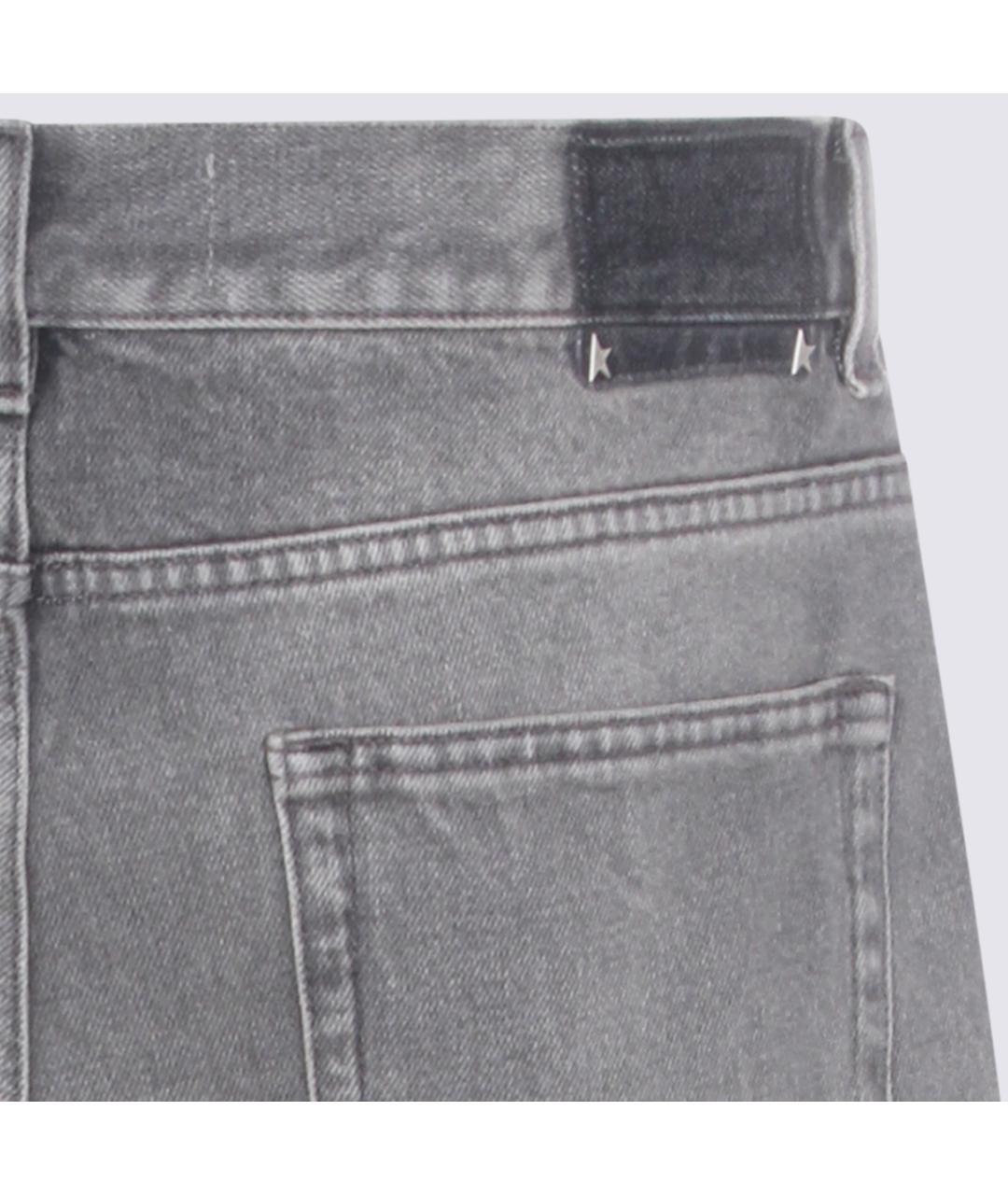 GOLDEN GOOSE DELUXE BRAND Серые хлопковые прямые джинсы, фото 5