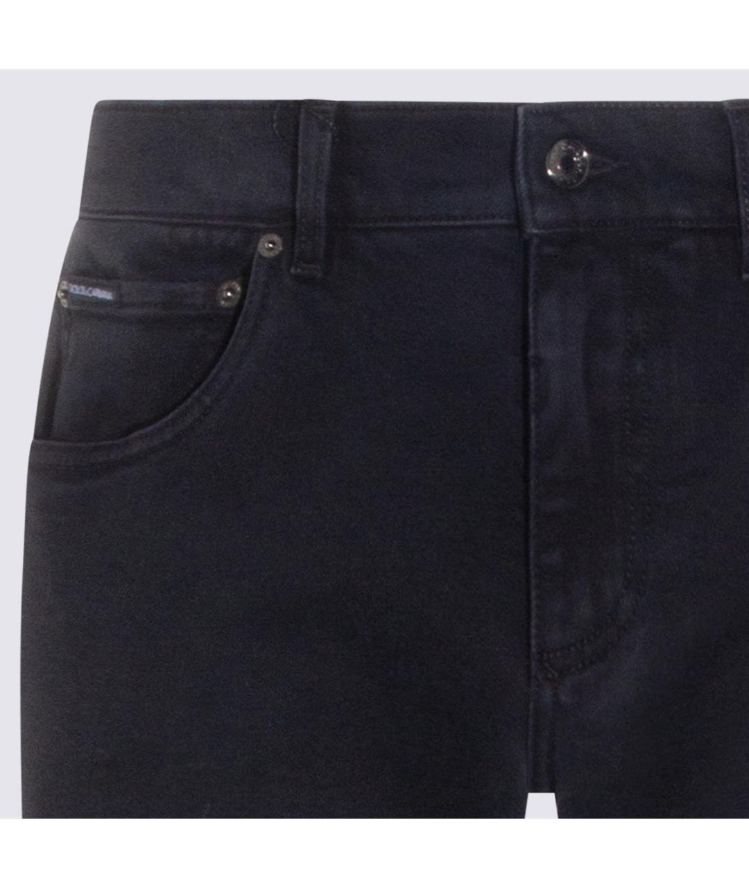 DOLCE&GABBANA Серые хлопковые прямые джинсы, фото 4