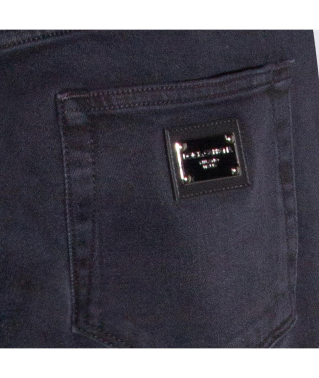 DOLCE&GABBANA Серые хлопковые прямые джинсы, фото 5