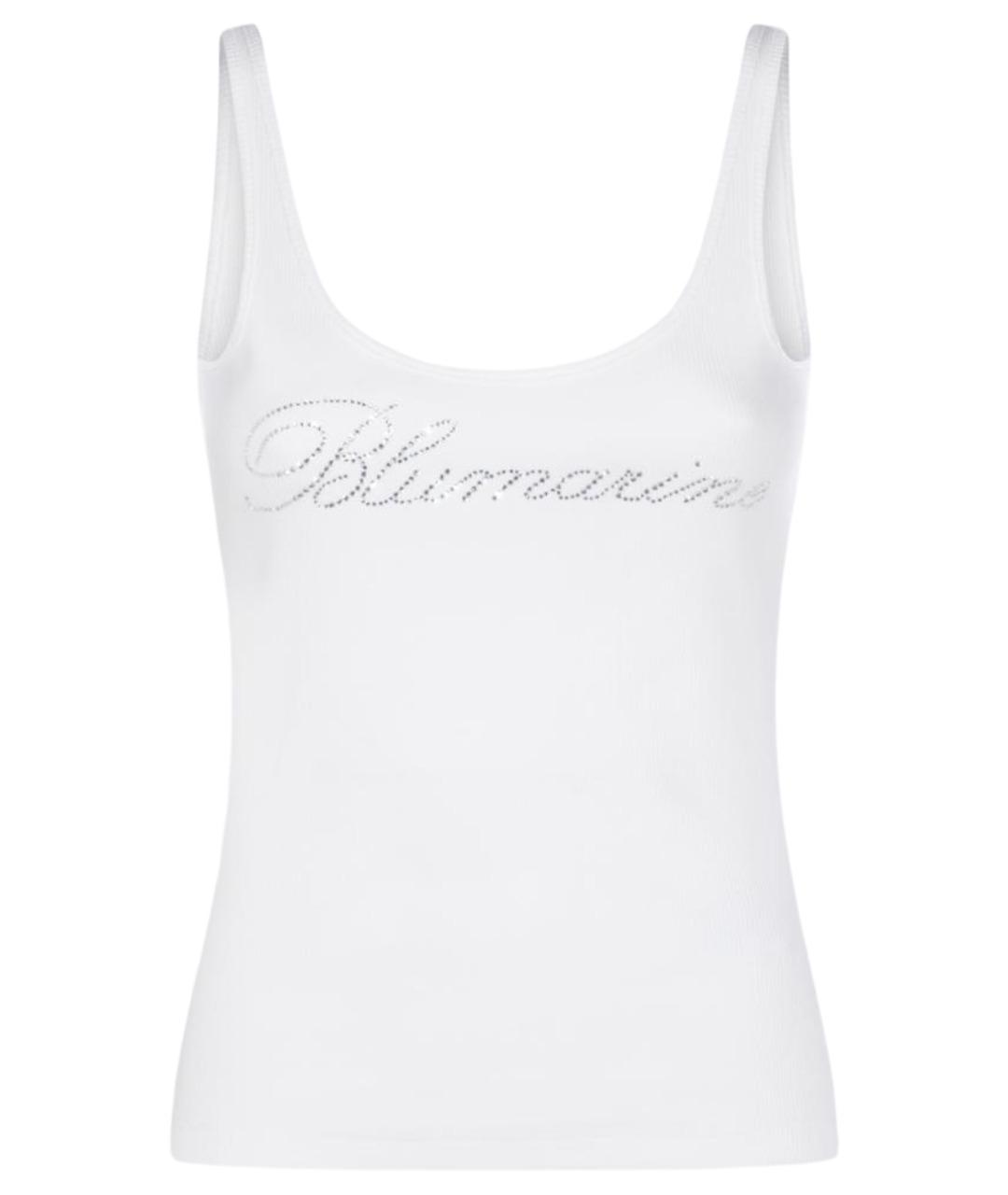 BLUMARINE Белая хлопковая майка, фото 1