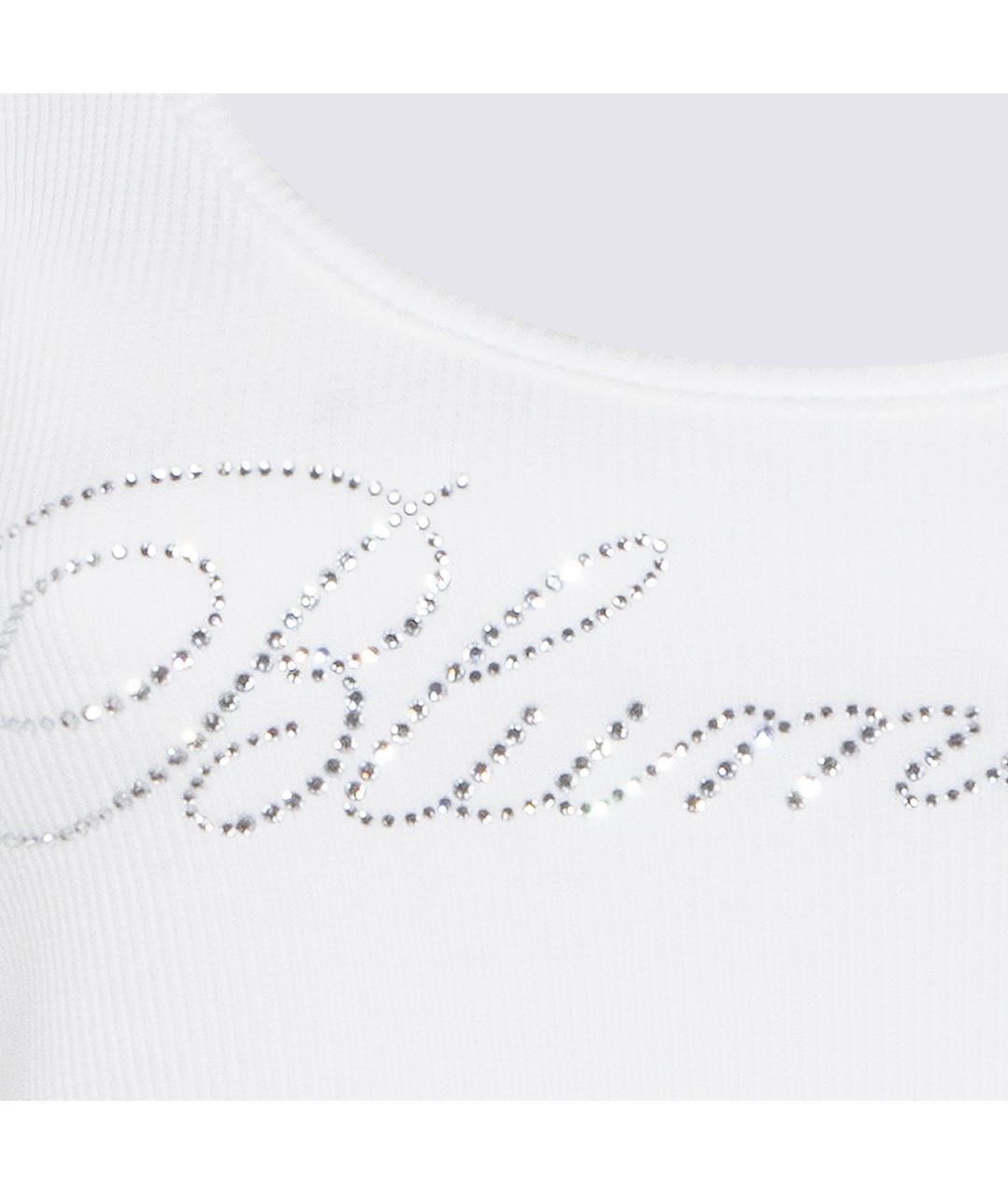 BLUMARINE Белая хлопковая майка, фото 3