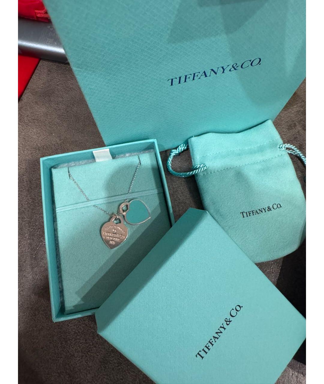 TIFFANY&CO Бирюзовая серебряная подвеска, фото 3