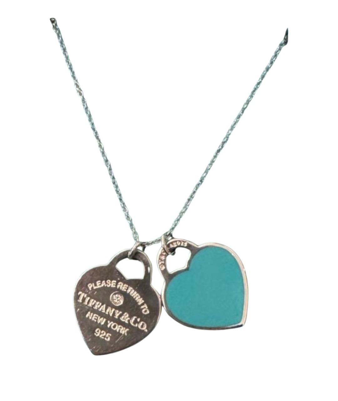 TIFFANY&CO Бирюзовая серебряная подвеска, фото 1