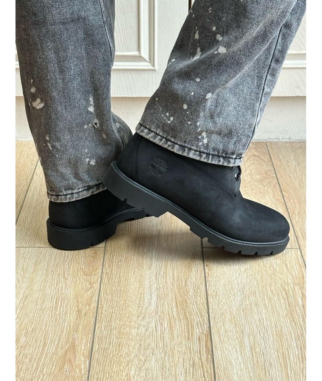 TIMBERLAND Черные нубуковые высокие ботинки, фото 5