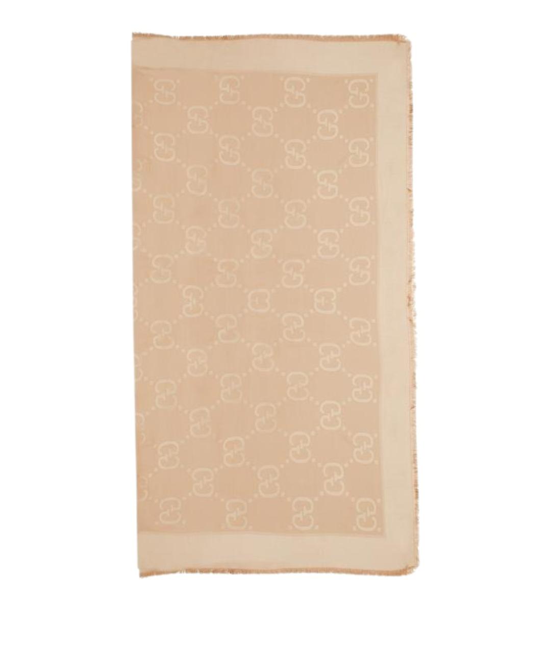 GUCCI Бежевый шарф, фото 1
