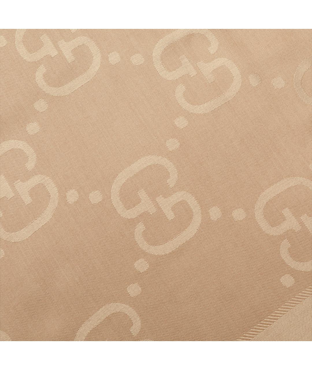 GUCCI Бежевый шарф, фото 3