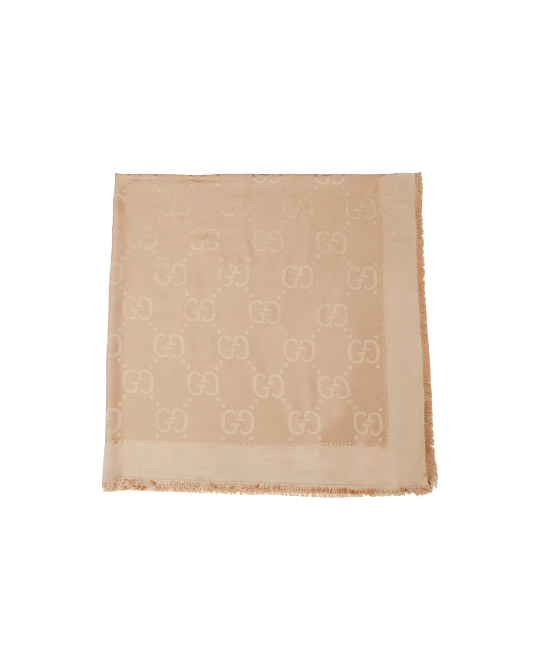 GUCCI Бежевый шарф, фото 2