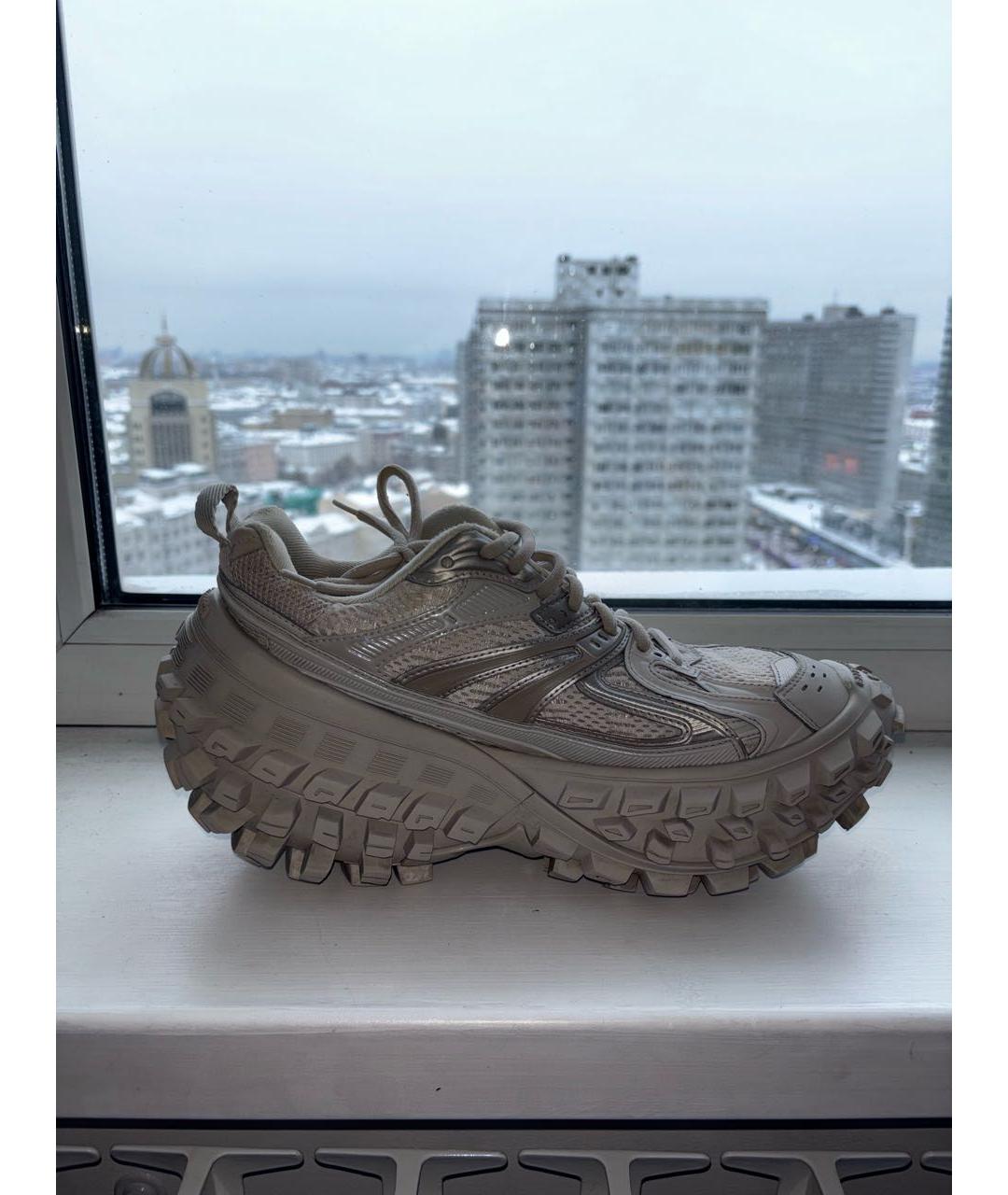 BALENCIAGA Бежевые синтетические кроссовки, фото 5