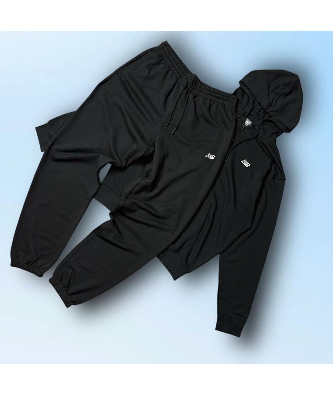 NEW BALANCE Черный хлопковый спортивный костюм, фото 3