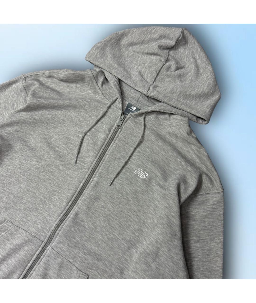 NEW BALANCE Серый хлопковый спортивный костюм, фото 5