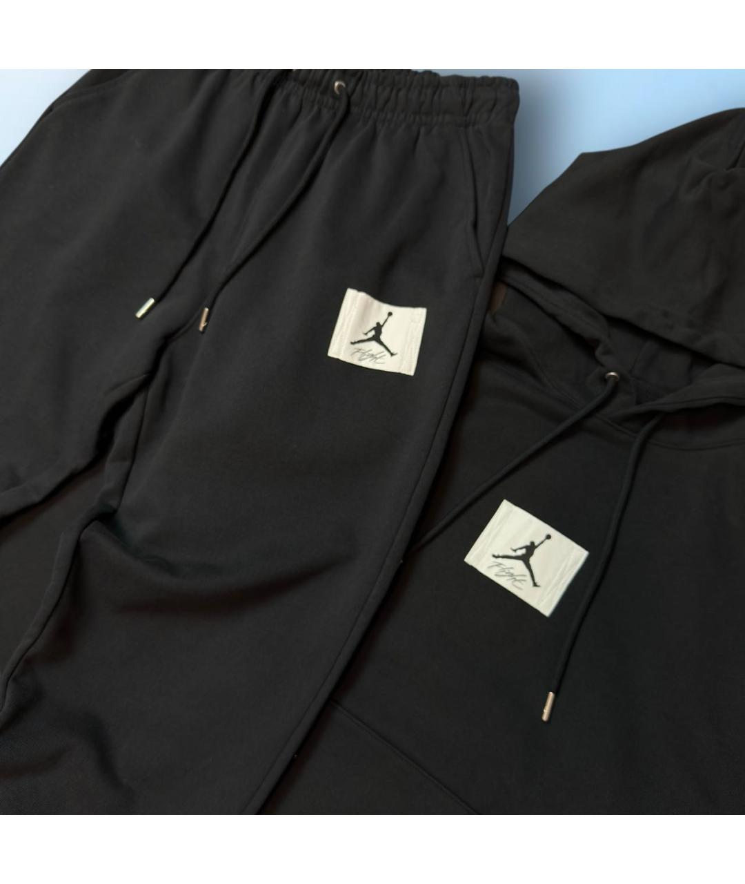 JORDAN Черный хлопковый спортивный костюм, фото 4