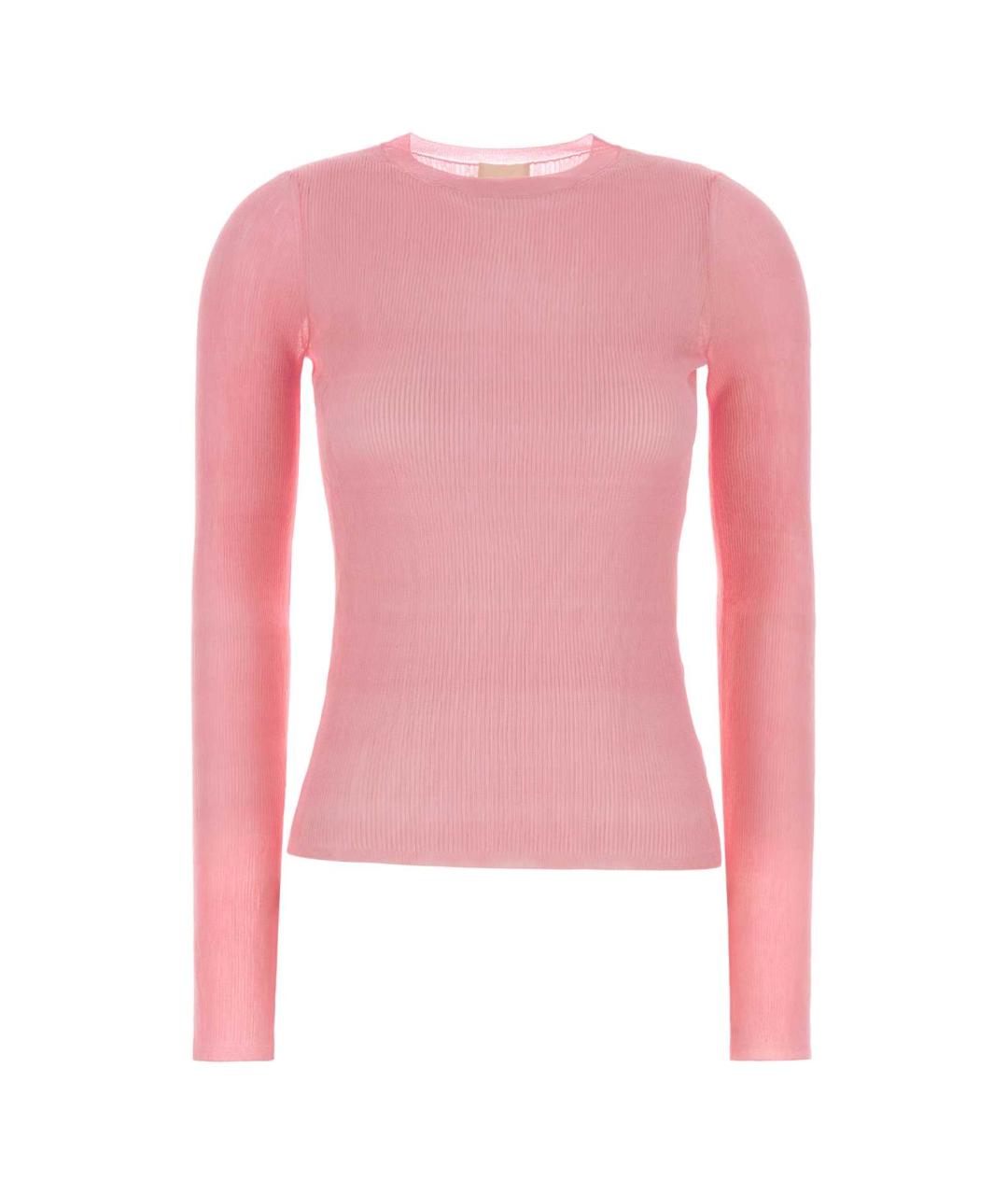 KHAITE Розовая шелковая водолазка, фото 1