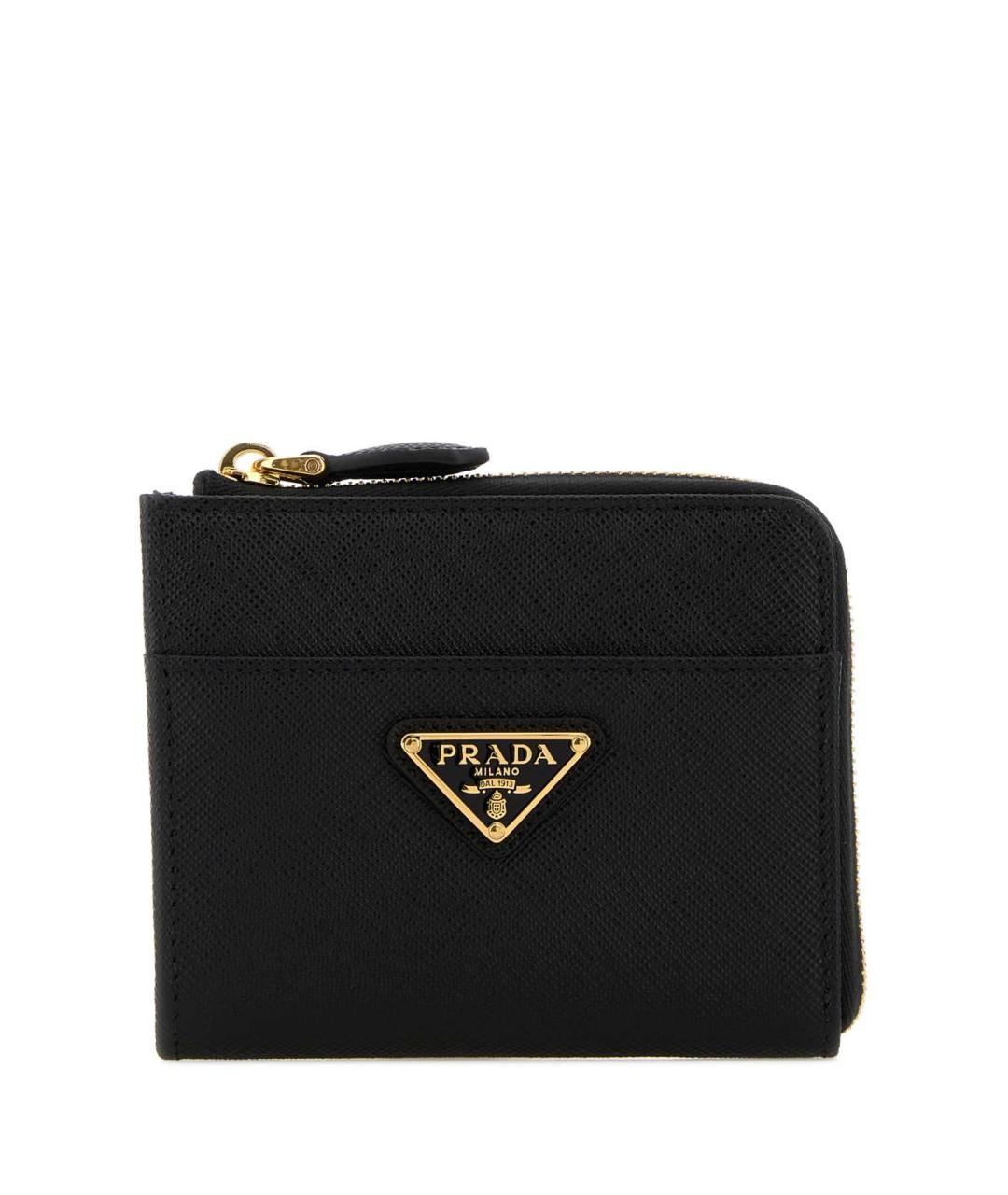 PRADA Черный кожаный кошелек, фото 1