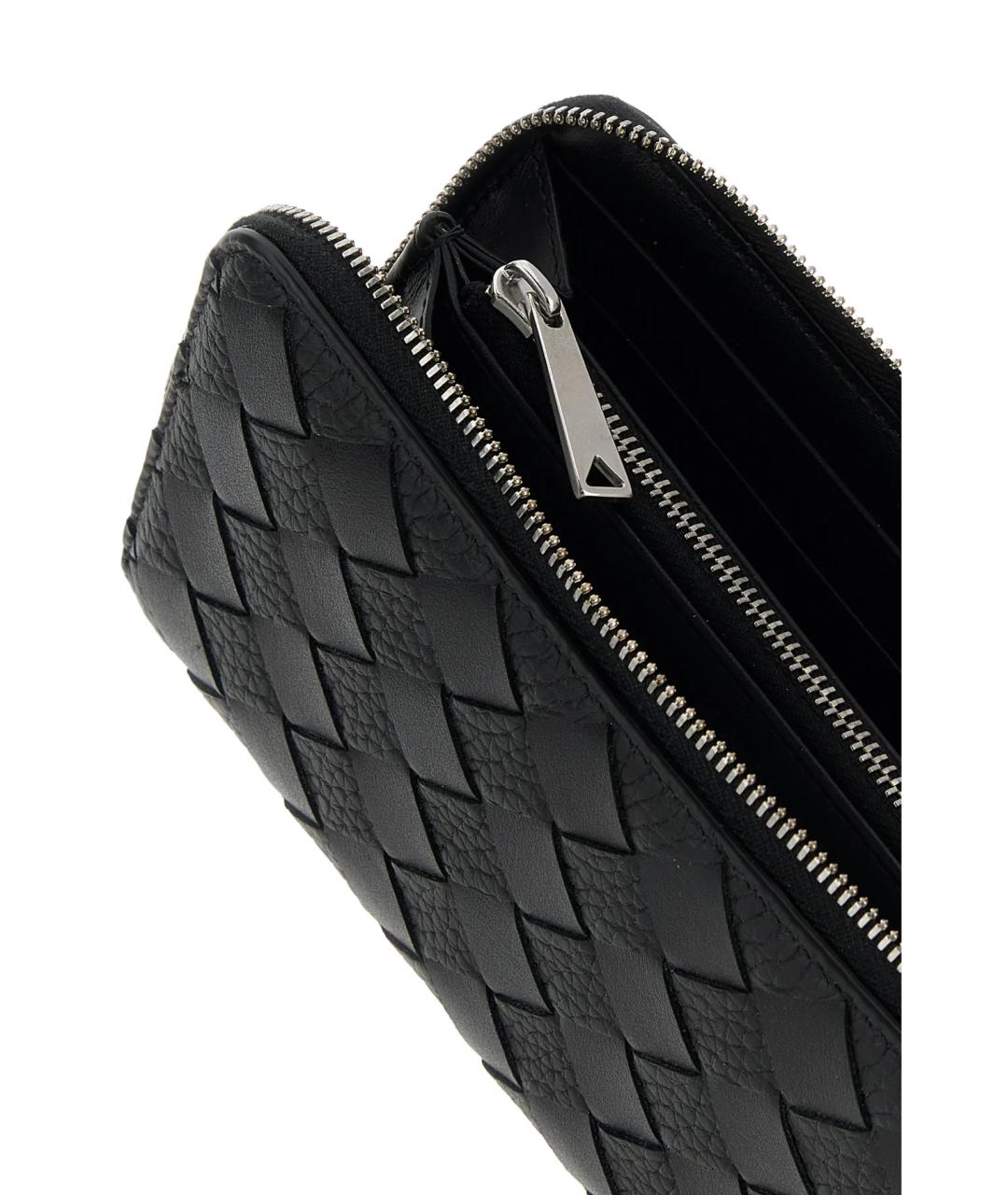 BOTTEGA VENETA Черный кожаный кошелек, фото 4