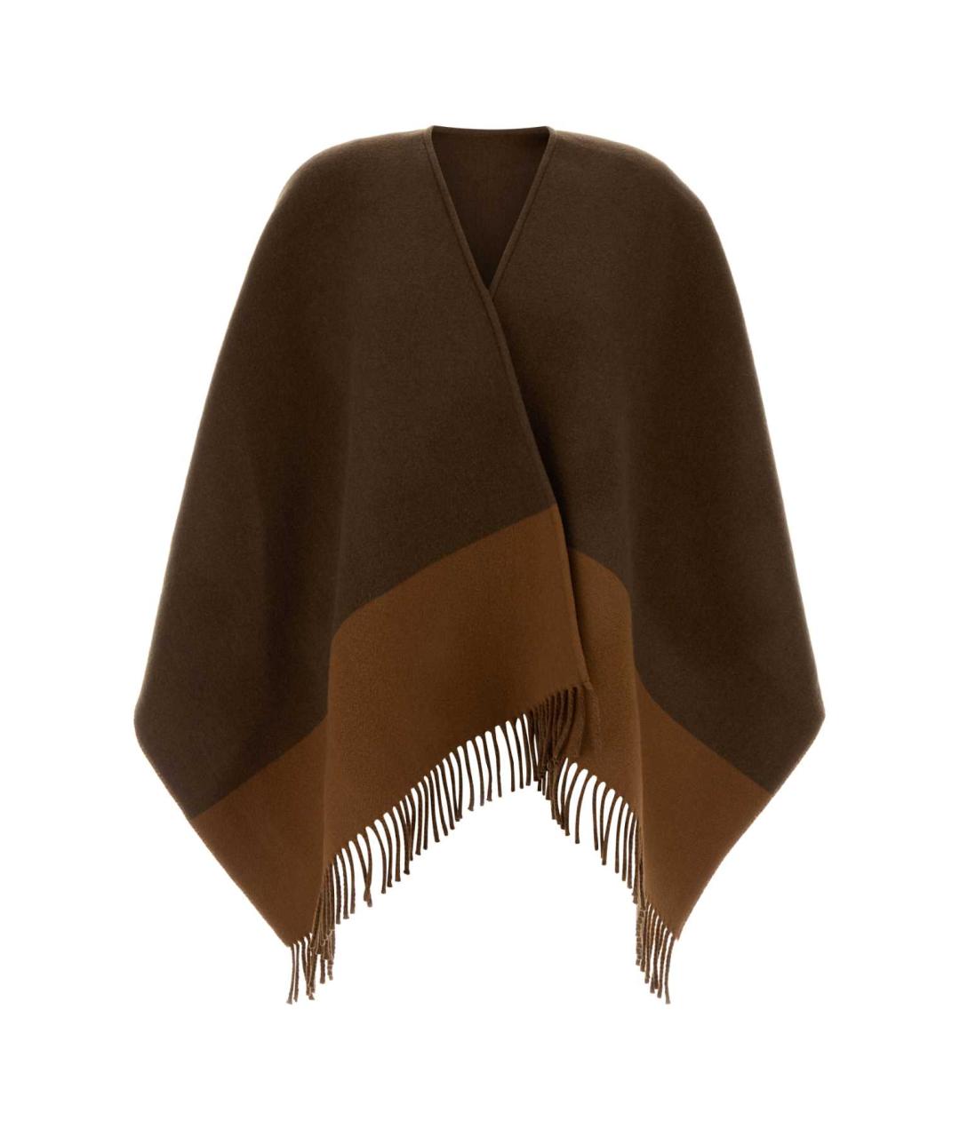 GUCCI Коричневый шерстяной шарф, фото 1