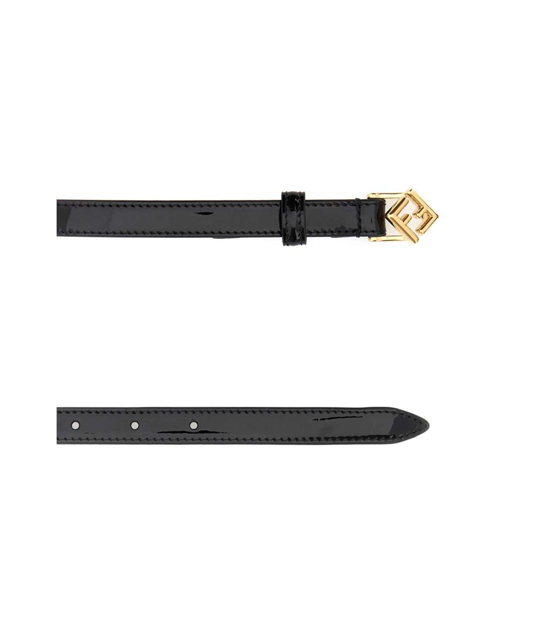 FENDI Черный кожаный ремень, фото 2