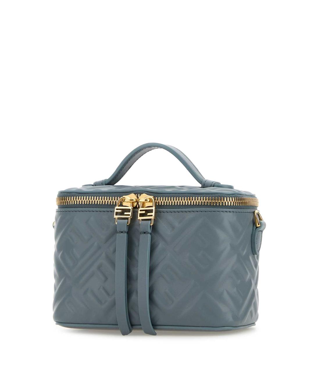 FENDI Голубая кожаная сумка через плечо, фото 2