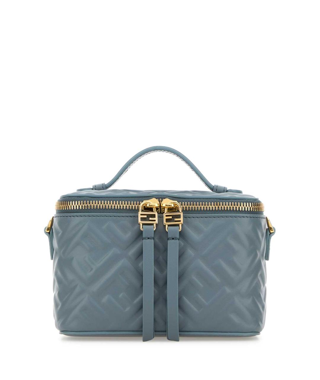 FENDI Голубая кожаная сумка через плечо, фото 1