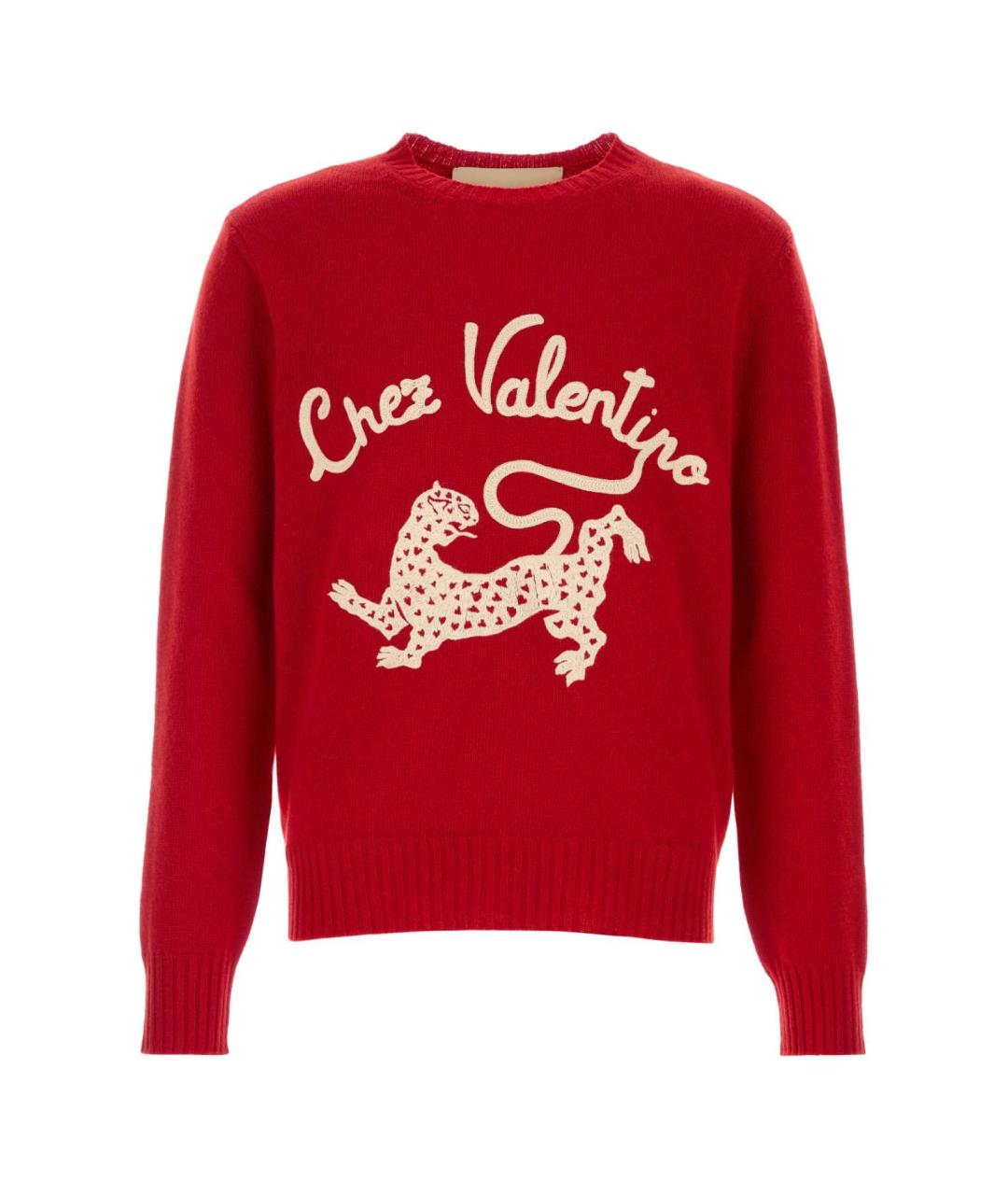 VALENTINO Красный шерстяной джемпер / свитер, фото 1