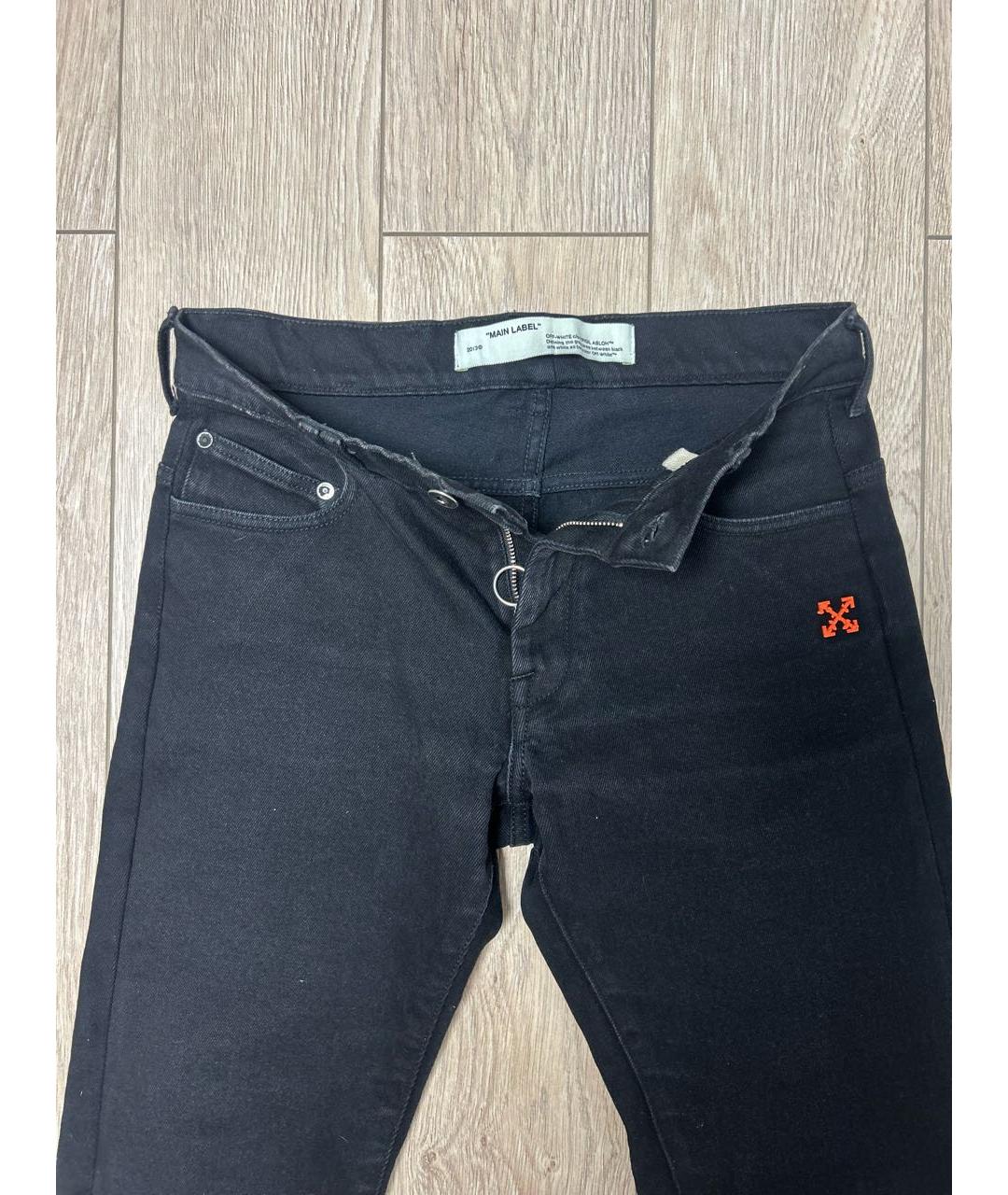 OFF-WHITE Черные хлопко-полиэстеровые джинсы, фото 3