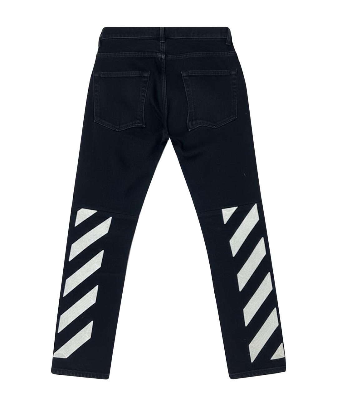 OFF-WHITE Черные хлопко-полиэстеровые джинсы, фото 1