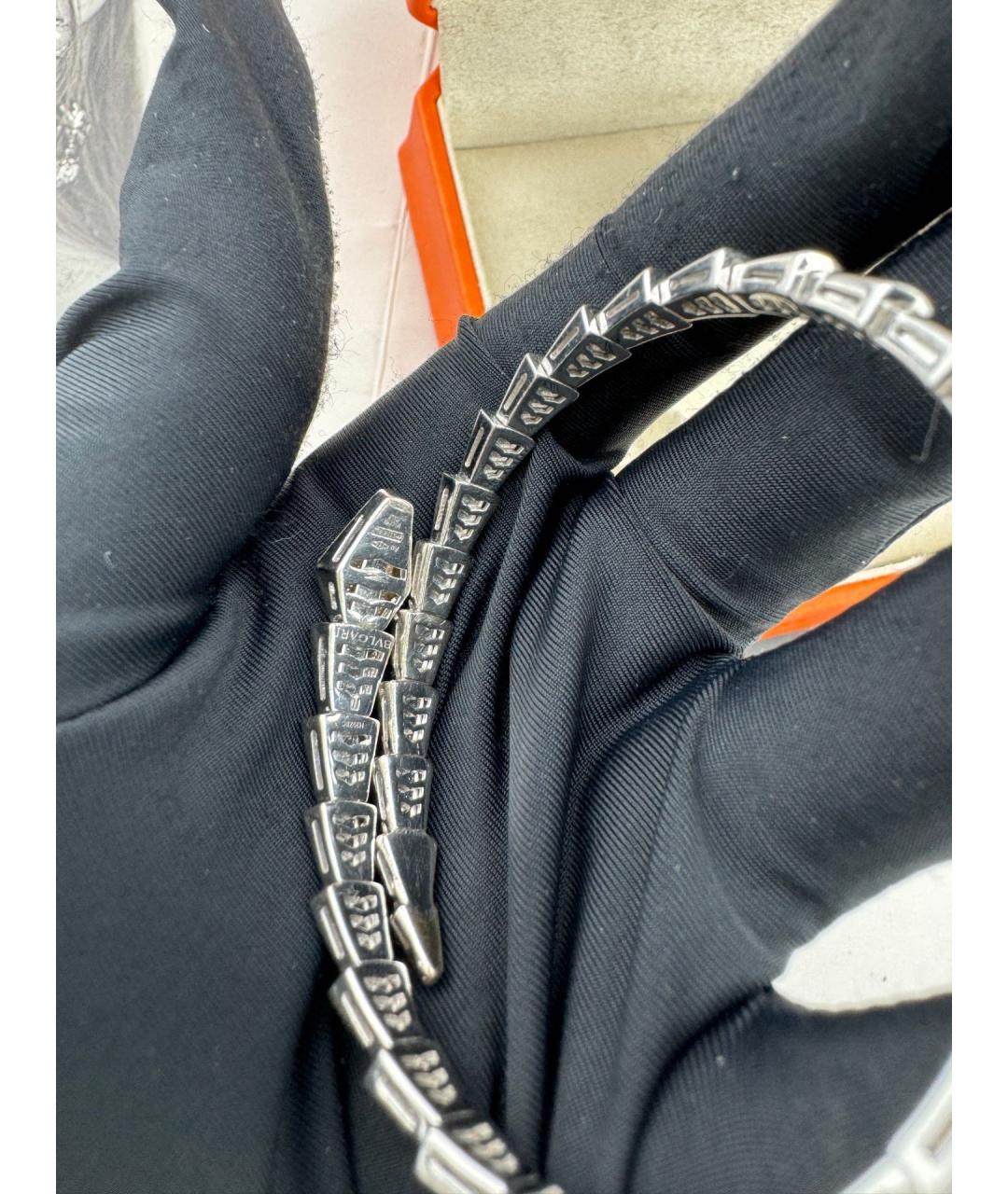 BVLGARI Серебрянный браслет из белого золота, фото 5